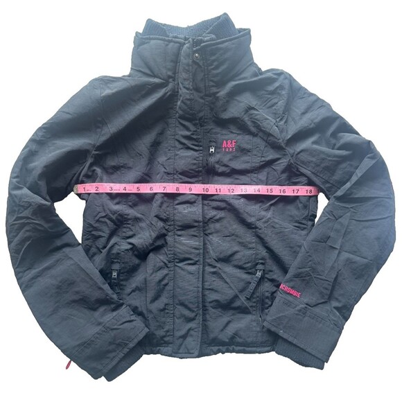 Abercrombie & Fitch Jacket Women Large Navy All Season Weather Warrior Zip Up - Picture 10 of 11